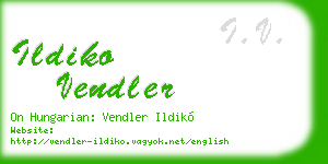 ildiko vendler business card