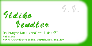 ildiko vendler business card